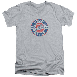 AN OFFCIALLY LICENSED BUICK AUTHORIZED SERVICE MEN'S V-NECK T-SHIRT ATHLETIC HEATHER