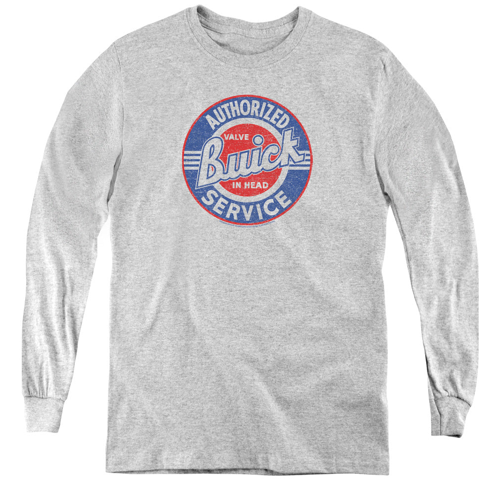 AN OFFCIALLY LICENSED BUICK AUTHORIZED SERVICE YOUTH LONG SLEEVE T-SHIRT ATHLETIC HEATHER
