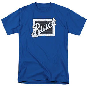 AN OFFCIALLY LICENSED BUICK DISTRESSED EMBLEM MEN'S REGULAR FIT T-SHIRT ROYAL