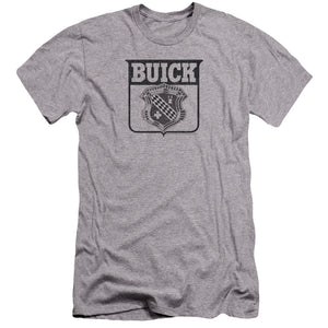 AN OFFCIALLY LICENSED BUICK 1946 EMBLEM MEN'S PREMIUM SLIM FIT T-SHIRT ATHLETIC HEATHER