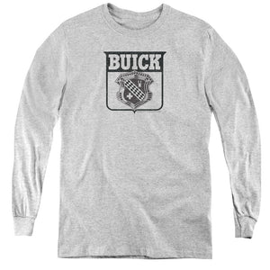 AN OFFCIALLY LICENSED BUICK 1946 EMBLEM YOUTH LONG SLEEVE T-SHIRT ATHLETIC HEATHER