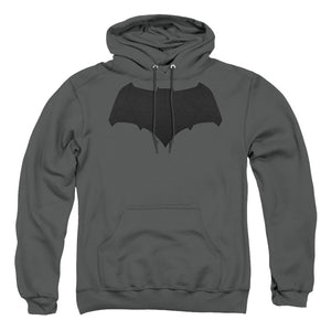 AN OFFCIALLY LICENSED BATMAN V SUPERMAN BATMAN LOGO ADULT UNISEX PULLOVER HOODIE CHARCOAL