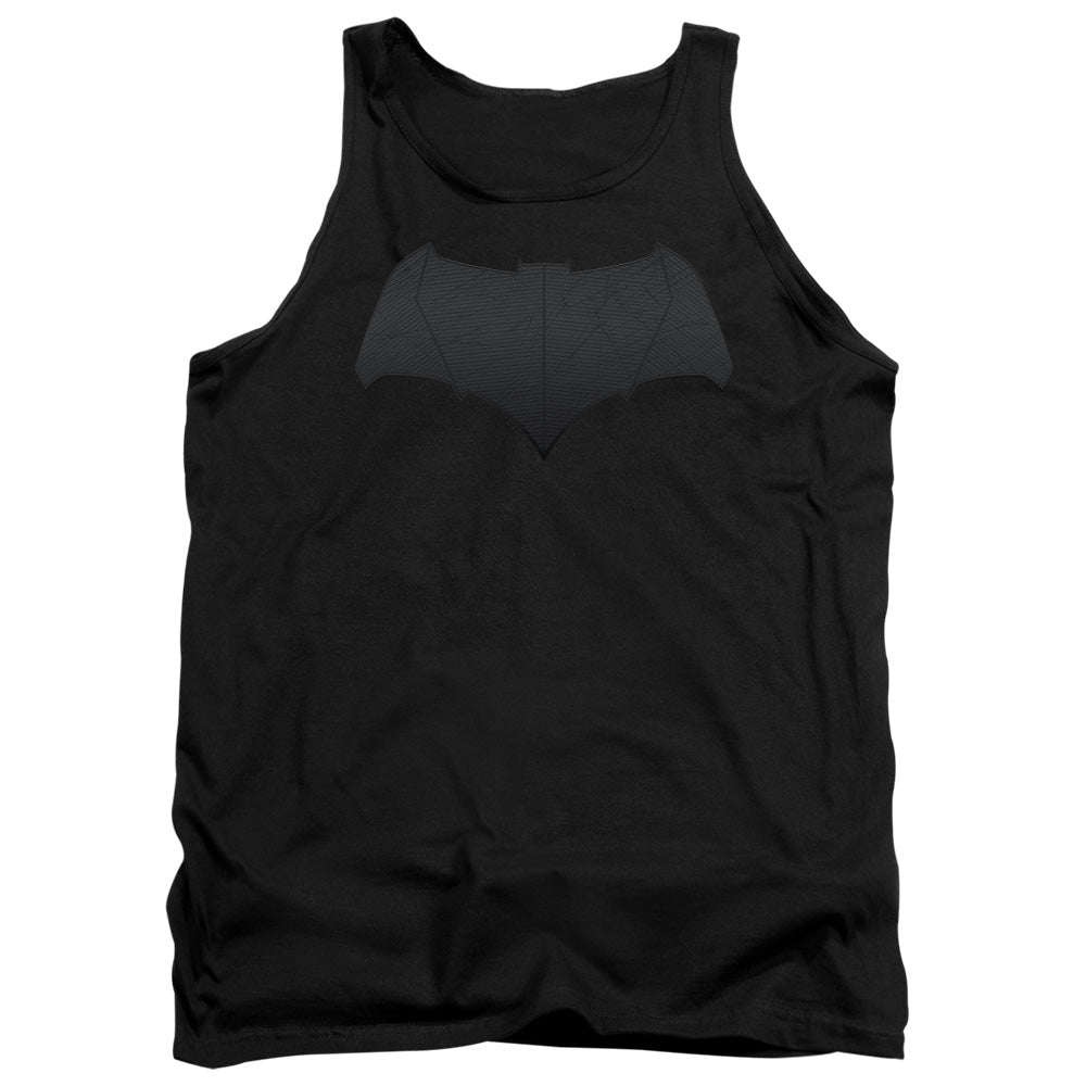 AN OFFCIALLY LICENSED BATMAN V SUPERMAN BATMAN LOGO ADULT UNISEX TANK TOP BLACK