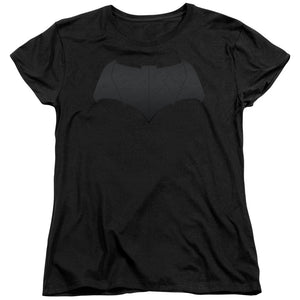 AN OFFCIALLY LICENSED BATMAN V SUPERMAN BATMAN LOGO WOMEN'S REGULAR FIT T-SHIRT BLACK