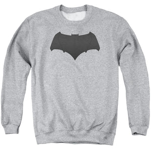 AN OFFCIALLY LICENSED BATMAN V SUPERMAN BATMAN LOGO ADULT UNISEX CREWNECK SWEATSHIRT ATHLETIC HEATHER