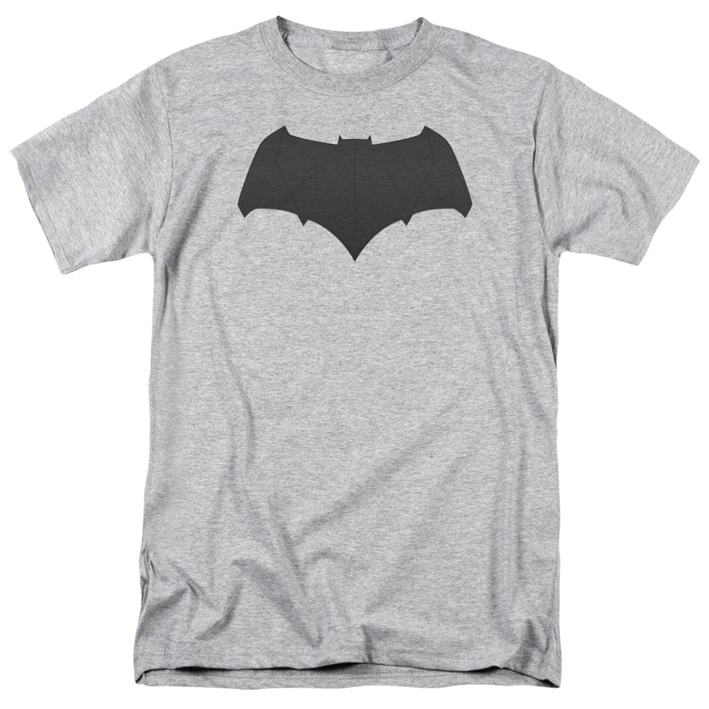 AN OFFCIALLY LICENSED BATMAN V SUPERMAN BATMAN LOGO MEN'S REGULAR FIT T-SHIRT ATHLETIC HEATHER