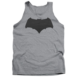 AN OFFCIALLY LICENSED BATMAN V SUPERMAN BATMAN LOGO ADULT UNISEX TANK TOP ATHLETIC HEATHER