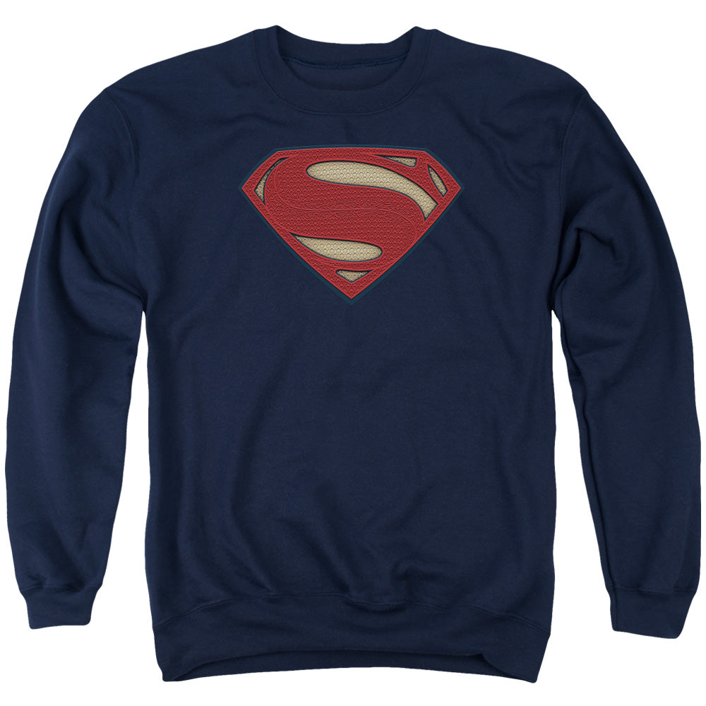 AN OFFCIALLY LICENSED BATMAN V SUPERMAN SUPER MOVIE LOGO ADULT UNISEX CREWNECK SWEATSHIRT NAVY
