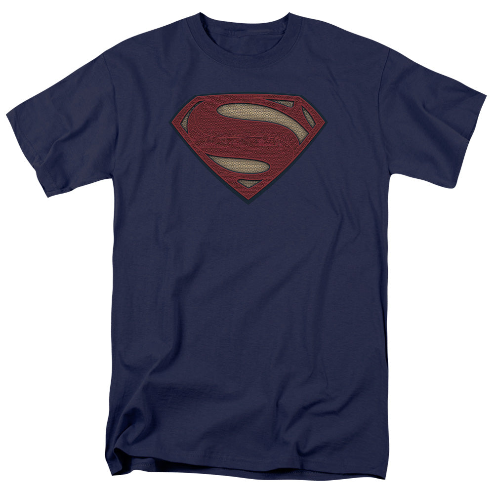 AN OFFCIALLY LICENSED BATMAN V SUPERMAN SUPER MOVIE LOGO MEN'S REGULAR FIT T-SHIRT NAVY