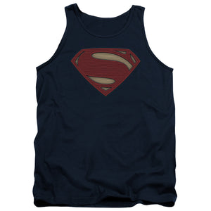 AN OFFCIALLY LICENSED BATMAN V SUPERMAN SUPER MOVIE LOGO ADULT UNISEX TANK TOP NAVY