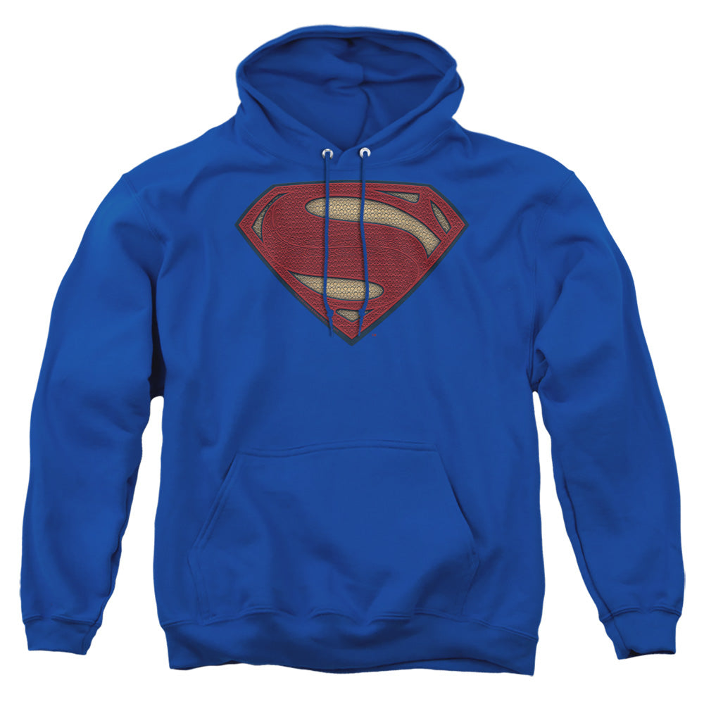 AN OFFCIALLY LICENSED BATMAN V SUPERMAN SUPER MOVIE LOGO ADULT UNISEX PULLOVER HOODIE ROYAL