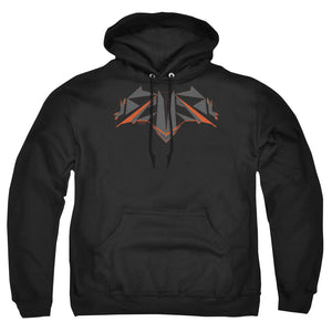 AN OFFCIALLY LICENSED BATMAN V SUPERMAN TECH BAT LOGO ADULT UNISEX PULLOVER HOODIE BLACK