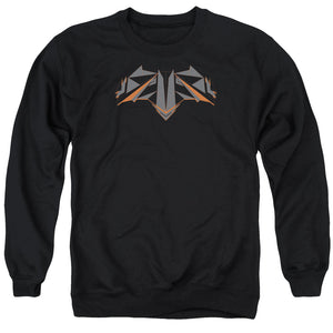 AN OFFCIALLY LICENSED BATMAN V SUPERMAN TECH BAT LOGO ADULT UNISEX CREWNECK SWEATSHIRT BLACK