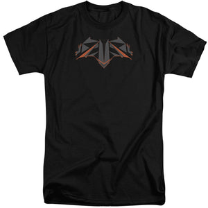 AN OFFCIALLY LICENSED BATMAN V SUPERMAN TECH BAT LOGO MEN'S TALL FIT T-SHIRT BLACK