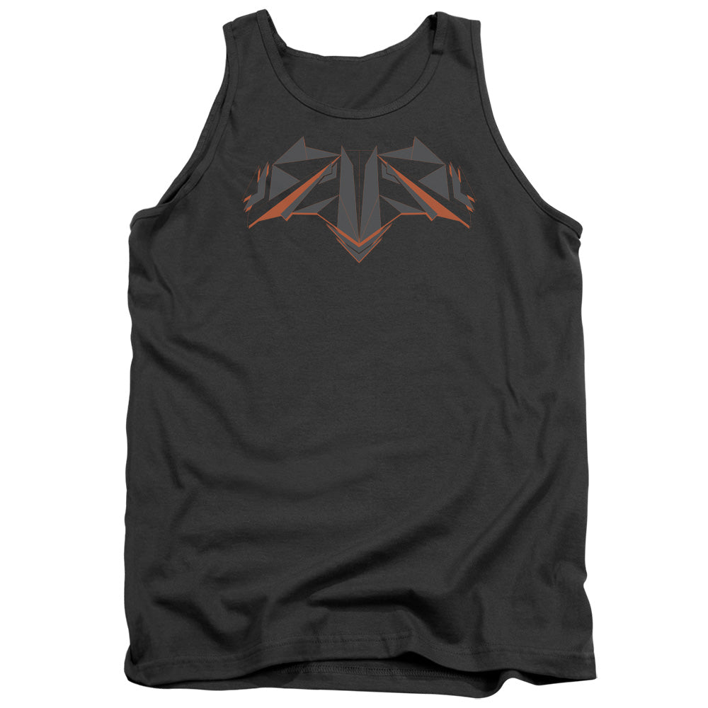 AN OFFCIALLY LICENSED BATMAN V SUPERMAN TECH BAT LOGO ADULT UNISEX TANK TOP CHARCOAL