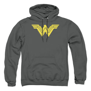 AN OFFCIALLY LICENSED BATMAN V SUPERMAN CLEAN LINE LOGO ADULT UNISEX PULLOVER HOODIE CHARCOAL