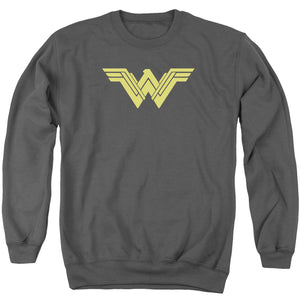 AN OFFCIALLY LICENSED BATMAN V SUPERMAN CLEAN LINE LOGO ADULT UNISEX CREWNECK SWEATSHIRT CHARCOAL