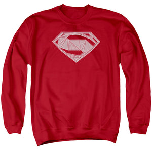 AN OFFCIALLY LICENSED BATMAN V SUPERMAN TECHY S ADULT UNISEX CREWNECK SWEATSHIRT RED