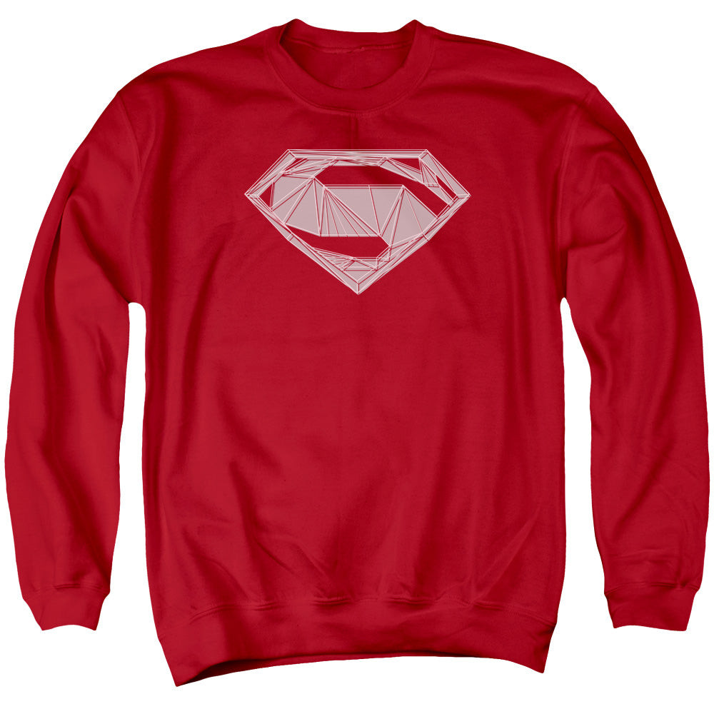 AN OFFCIALLY LICENSED BATMAN V SUPERMAN TECHY S ADULT UNISEX CREWNECK SWEATSHIRT RED
