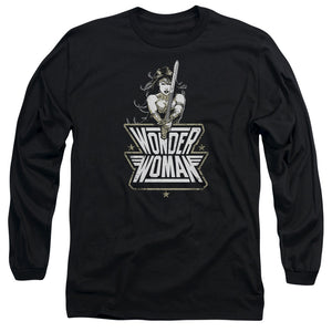 AN OFFCIALLY LICENSED BATMAN V SUPERMAN TOUGH MEN'S LONG SLEEVE T-SHIRT BLACK