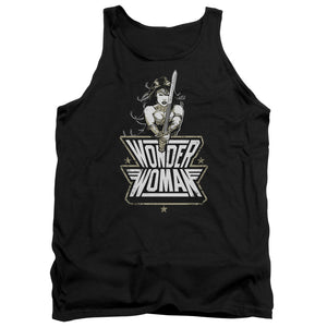 AN OFFCIALLY LICENSED BATMAN V SUPERMAN TOUGH ADULT UNISEX TANK TOP BLACK