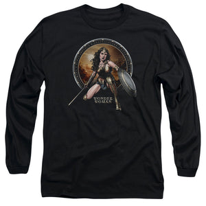 AN OFFCIALLY LICENSED BATMAN V SUPERMAN BATLLE ZONE MEN'S LONG SLEEVE T-SHIRT BLACK