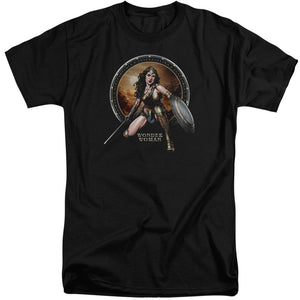 AN OFFCIALLY LICENSED BATMAN V SUPERMAN BATLLE ZONE MEN'S TALL FIT T-SHIRT BLACK