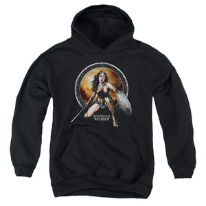 AN OFFCIALLY LICENSED BATMAN V SUPERMAN BATLLE ZONE YOUTH HOODIE BLACK