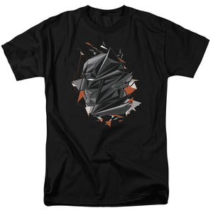 AN OFFCIALLY LICENSED BATMAN V SUPERMAN BAT HEAD TECH MEN'S REGULAR FIT T-SHIRT BLACK