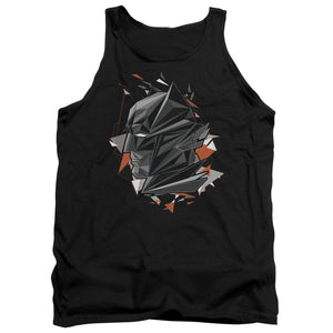AN OFFCIALLY LICENSED BATMAN V SUPERMAN BAT HEAD TECH ADULT UNISEX TANK TOP BLACK