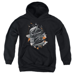 AN OFFCIALLY LICENSED BATMAN V SUPERMAN BAT HEAD TECH YOUTH HOODIE BLACK