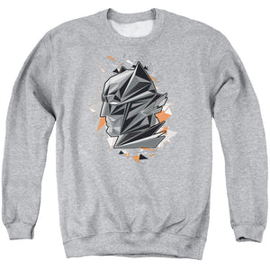 AN OFFCIALLY LICENSED BATMAN VS SUPERMAN DAWN ADULT UNISEX CREWNECK SWEATSHIRT ATHLETIC HEATHER