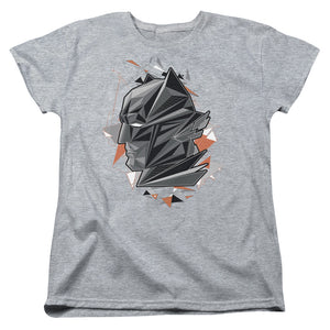 AN OFFCIALLY LICENSED BATMAN VS SUPERMAN DAWN WOMEN'S REGULAR FIT T-SHIRT ATHLETIC HEATHER