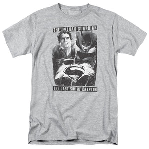 AN OFFCIALLY LICENSED BATMAN V SUPERMAN GUARDIAN V SON MEN'S REGULAR FIT T-SHIRT ATHLETIC HEATHER