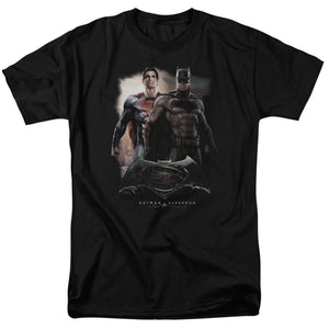 AN OFFCIALLY LICENSED BATMAN VS SUPERMAN DAWN MEN'S REGULAR FIT T-SHIRT BLACK