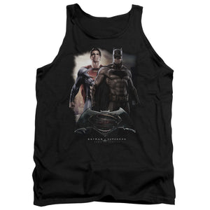 AN OFFCIALLY LICENSED BATMAN VS SUPERMAN DAWN ADULT UNISEX TANK TOP BLACK