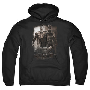 AN OFFCIALLY LICENSED BATMAN VS SUPERMAN DAWN ADULT UNISEX PULLOVER HOODIE BLACK