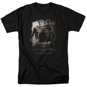 AN OFFCIALLY LICENSED BATMAN VS SUPERMAN DAWN MEN'S REGULAR FIT T-SHIRT BLACK