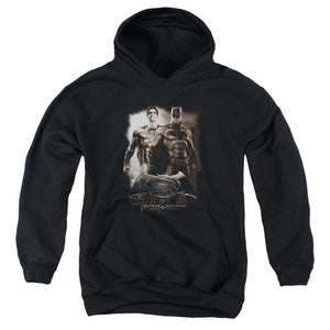AN OFFCIALLY LICENSED BATMAN VS SUPERMAN DAWN YOUTH HOODIE BLACK