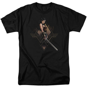 AN OFFCIALLY LICENSED BATMAN V SUPERMAN CITY GIRL MEN'S REGULAR FIT T-SHIRT BLACK