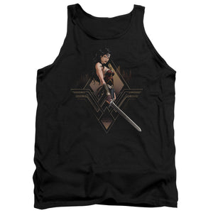AN OFFCIALLY LICENSED BATMAN V SUPERMAN CITY GIRL ADULT UNISEX TANK TOP BLACK