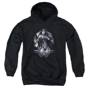 AN OFFCIALLY LICENSED BATMAN VS SUPERMAN RAINY NIGHT YOUTH HOODIE BLACK