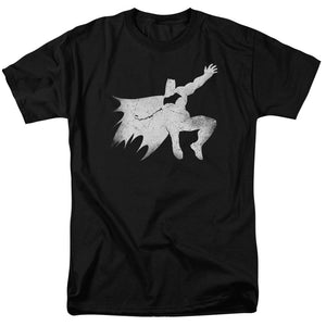 AN OFFCIALLY LICENSED BATMAN V SUPERMAN KNIGHT SILHOUETTE MEN'S REGULAR FIT T-SHIRT BLACK