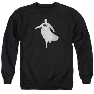 AN OFFCIALLY LICENSED BATMAN V SUPERMAN SUPERMAN SILHOUETTE ADULT UNISEX CREWNECK SWEATSHIRT BLACK