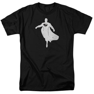 AN OFFCIALLY LICENSED BATMAN V SUPERMAN SUPERMAN SILHOUETTE MEN'S REGULAR FIT T-SHIRT BLACK