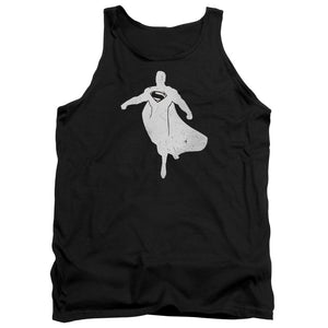 AN OFFCIALLY LICENSED BATMAN V SUPERMAN SUPERMAN SILHOUETTE ADULT UNISEX TANK TOP BLACK