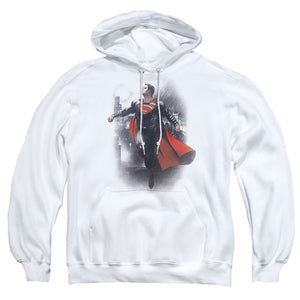 AN OFFCIALLY LICENSED BATMAN VS SUPERMAN A NEW DAWN ADULT UNISEX PULLOVER HOODIE WHITE