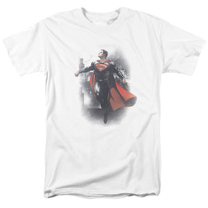AN OFFCIALLY LICENSED BATMAN VS SUPERMAN A NEW DAWN MEN'S REGULAR FIT T-SHIRT WHITE