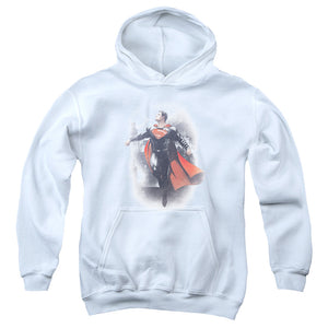 AN OFFCIALLY LICENSED BATMAN VS SUPERMAN A NEW DAWN YOUTH HOODIE WHITE