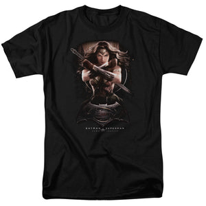 AN OFFCIALLY LICENSED BATMAN V SUPERMAN WW GROUND ZERO MEN'S REGULAR FIT T-SHIRT BLACK